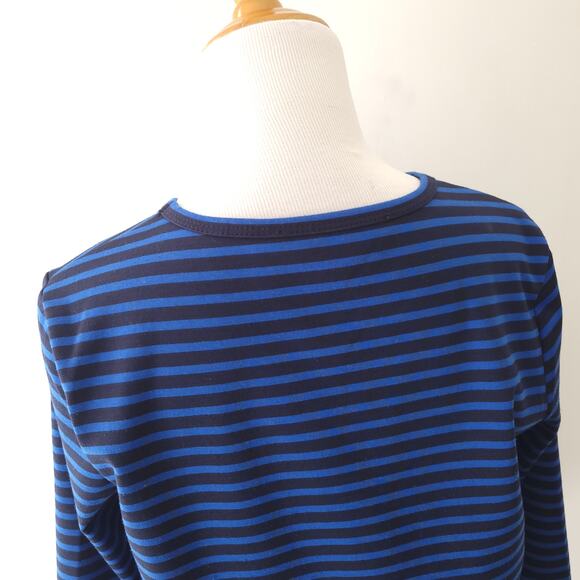 Draper James Sadler Striped Ponte Knit Bell Sleeves Shirt Rayon Small - Picture 6 of 13